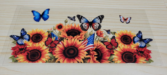 USA sunflowers & butterflies