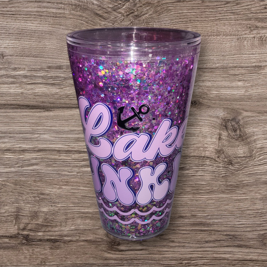 16 oz Lake Snowglobe acrylic