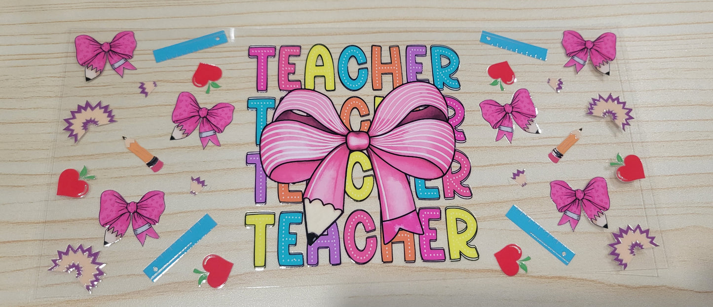 Dark pink teacher bows