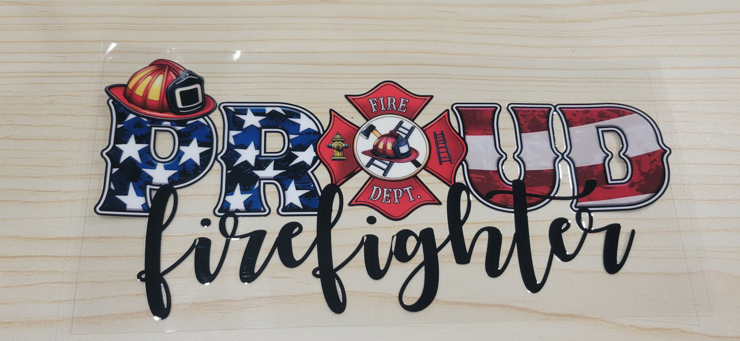 Proud firefighter