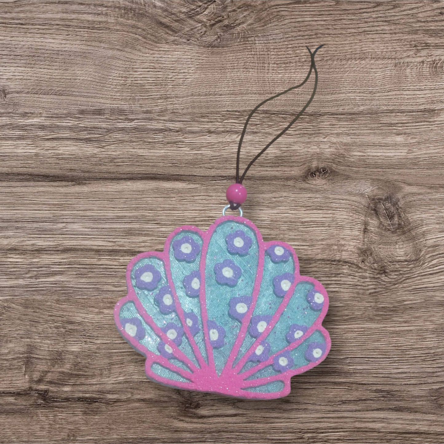 Shell w/ Flowers car freshie